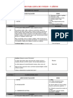 Actividades para Lista de Cotejo Marzo