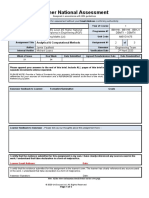 Higher National Assessment: Analytical & Computational Methods of