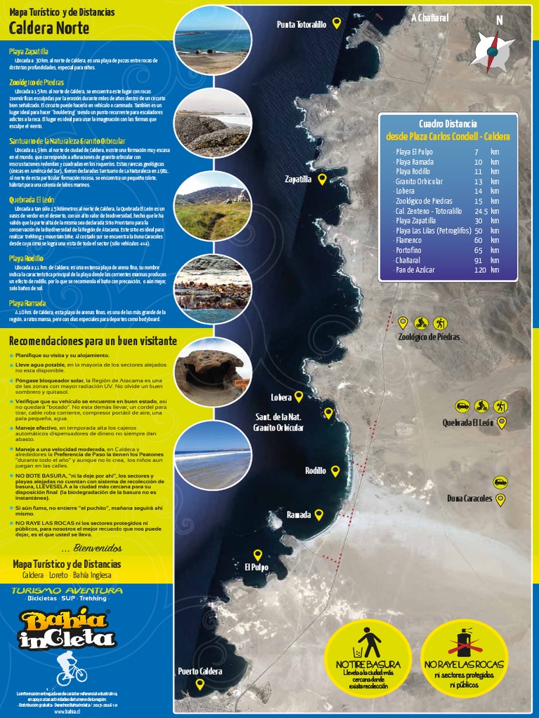 Mapa Turístico de Caldera y Atacama | PDF | Transporte | Naturaleza