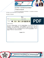 Learning Activity 1 / Actividad de Aprendizaje 1 Evidence: My Profile / Evidencia: Mi Perfil