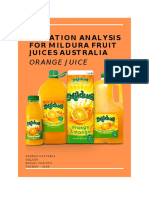 Situation Analysis Formildurafruit Juic Es Aust Ral Ia: Orange Juice