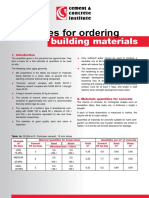 Quantities For Ordering: Building Materials
