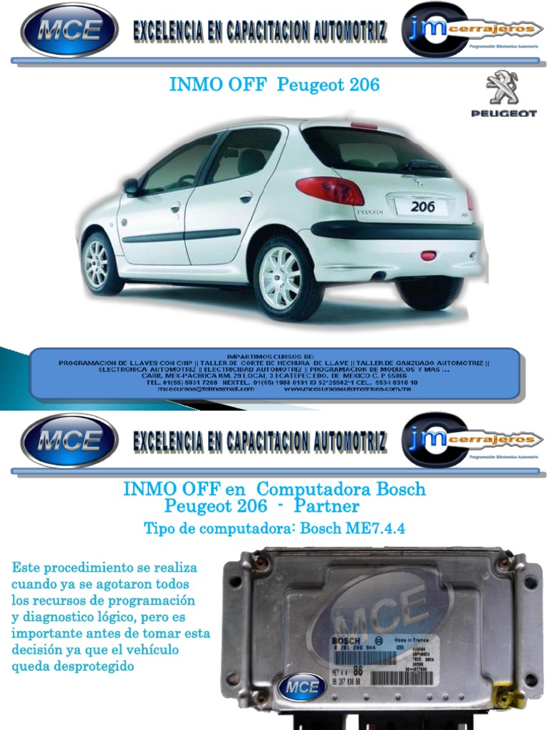 Metodo Immo Off Peugeot Partner 206 Bosch | PDF | Almacenamiento de ...