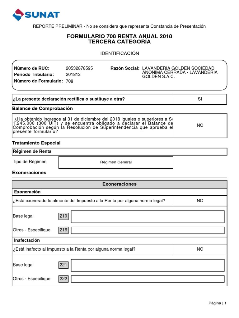 Formulario 708 Renta Anual 2018 | PDF | Impuesto sobre la renta | Impuestos