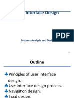 User Interface Design: Systems Analysis and Design