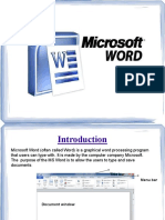 Word Processing using MS Word 