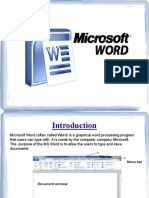 Word Processing Using MS Word