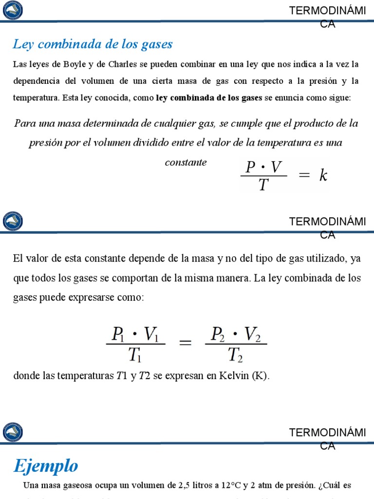 Ejercicios Resueltos Ley Combinada Gases | PDF | Gases | Mole (Unidad)