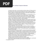 2003 Pedra bíblica pode confirmar Templo de Salomão