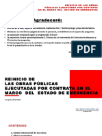 Reinicio obras públicas contrata Ucayali