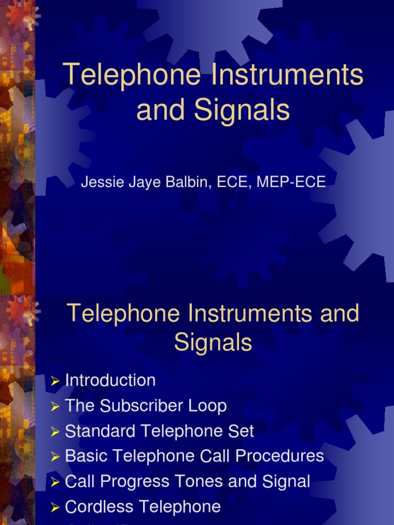 Module 2 Telephone Instrument And Signals Pdf Pdf Telephone
