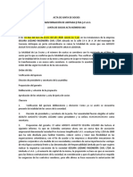 Acta de Junta de Socios para Transformación de Limitada A Sas