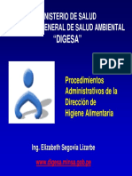 Procedimientos Administrativos Direccion Higiene Alimentaria 2007 Keyword Principal