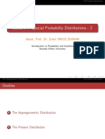 Special Probability Distributions - The Hypergeometric & Poisson Distributions