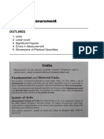 Day 1 Physics & Measurement: - Outlines