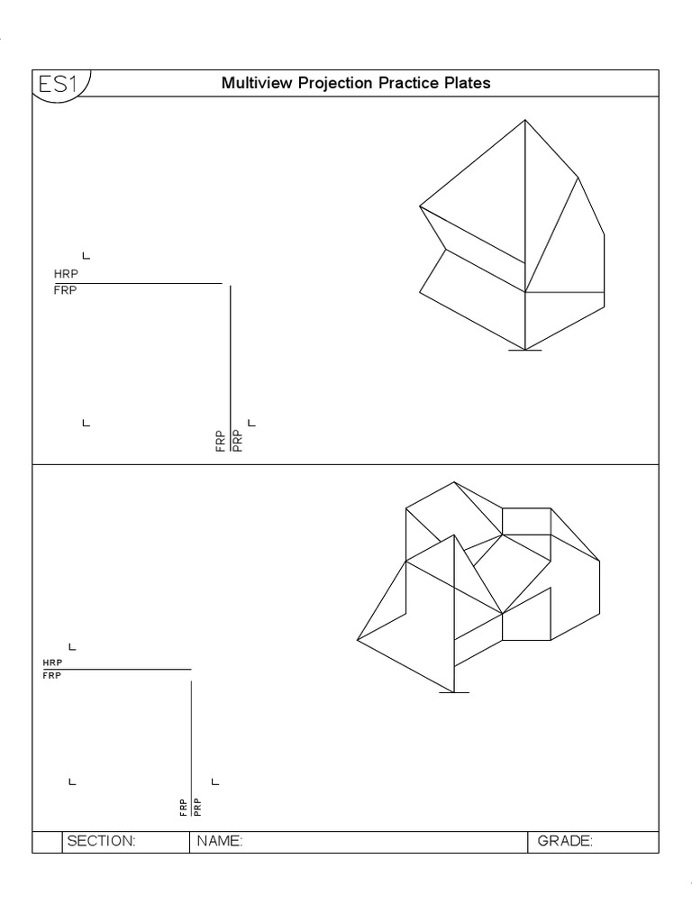 Multiview Projection Exercises | PDF | Technology & Engineering