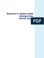 Research in global health emergencies: ethical issues