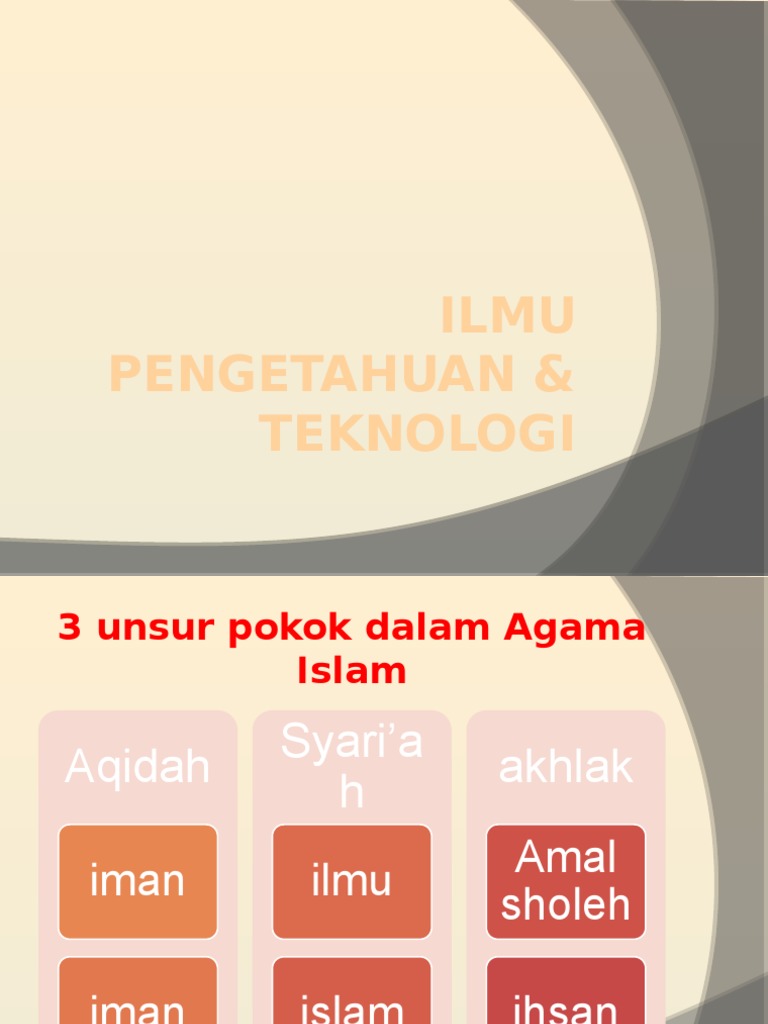 Integrasi Iman, Ilmu, dan Amal dalam Islam | PDF | Agama & Spiritualitas