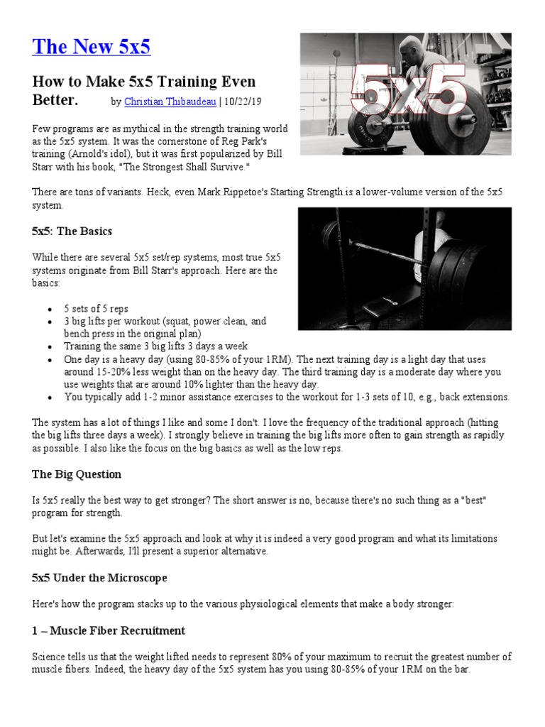 The New 5x5 How To Make 5x5 Training Even Better PDF Muscle