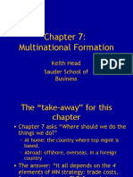 Multinational Formation: Keith Head Sauder School of Business