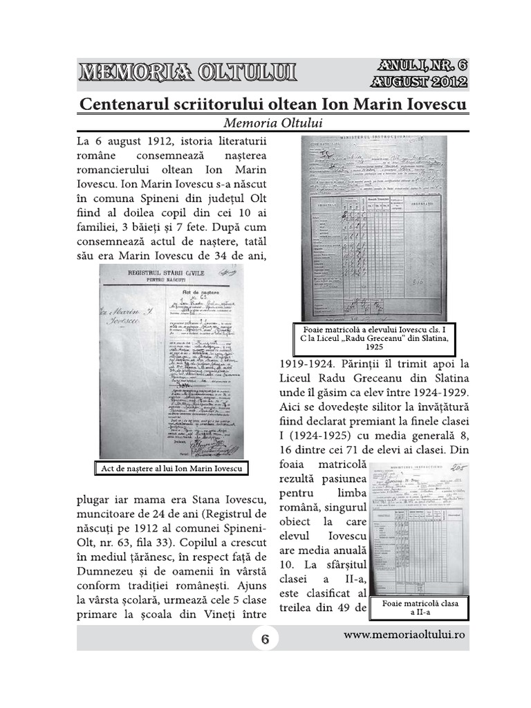 Centenar I M Iovescu Pdf
