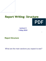 2nd Week Sunday - 2 Report Writing Structure