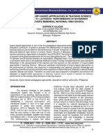 Utilization of Inquiry-Based Approaches in Teaching Science and Its Effect To Learners' Performance in Governor Feliciano Leviste Memorial National High School