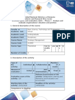 Activity Guide and Evaluation Rubric - Phase 1 - Analyze and Evaluate Organizations' Situation and Position