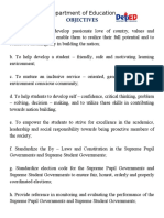 Department of Education: Objectives