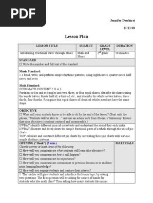 music lesson plan