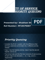 Quality of Service Using Priority Queuing: Presented By:-Shubham Sharma Roll Number: - MT19CPS007