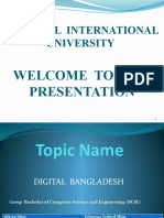 Daffodil International University: Welcome To Our Presentation