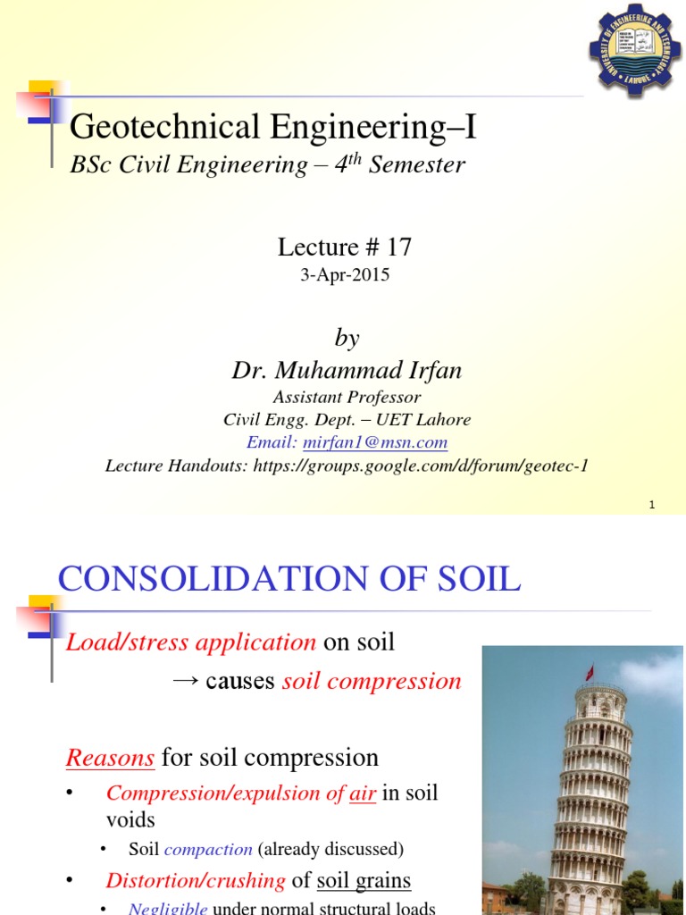 Geotechnical Engineering-I: BSC Civil Engineering - 4 Semester | PDF ...