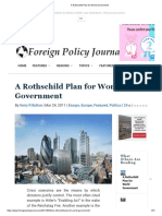 A Rothschild Plan For World Government