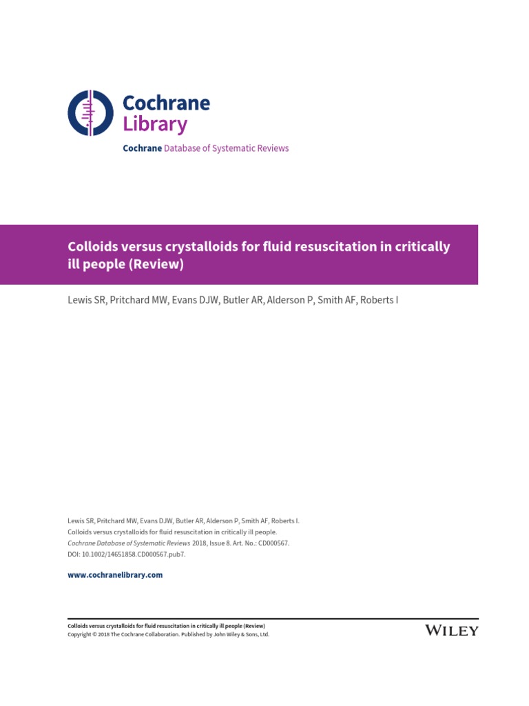 30073665 Colloids Versus Crystalloids For Fluid Resuscitation in