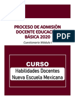 Curso de Habilidades Docentes para La Nueva Escuela Mexicana - Mod - I