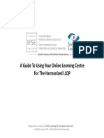 A Guide To Using Your Online Learning Centre For The Harmonized LLQP