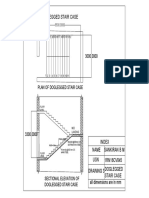 Doglegged Stair Case Plan and Section