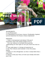 Recipe Card - Rose Face Mist