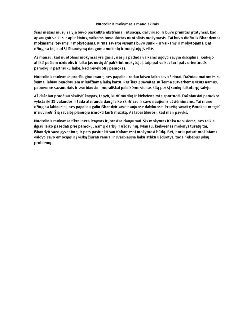 Rašinys 1 | PDF