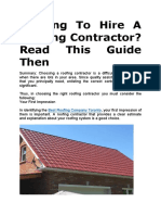 Looking To Hire A Roofing Contractor