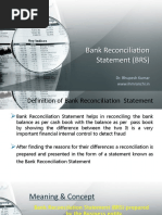 Bank Reconciliation Statement (BRS)