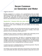 Answering Seven Common Questions on Generator and Motor Operation