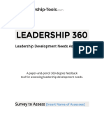 Leadership 360: Leadership Development Needs Assessment