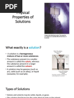 Physical Properties of Solutions