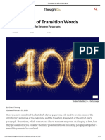 Complete List of 100 Transition Words