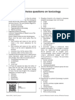 Multiple Choice Questions On Toxicology