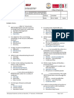 Eman003-3: Engineering Management: Managing Production and Service Operation, 2 Semester / SY2019-2020 Page 1 of 2