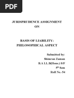 Jurisprudence Assignment ON: Submitted By: Shimran Zaman B.A LL.B (Hons.) S/F 5 Sem Roll No.-54