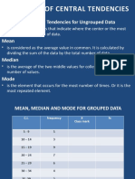 Mean, Median, Mode